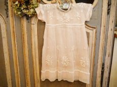 画像1: ピンクのシルクとチュール重ね着　子供ドレス (1)