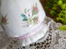 画像7: リュネヴィル　ピンクの薔薇つぼみ柄　陶器のピシェ (7)