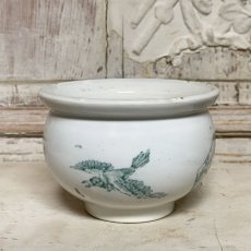画像3: 小鳥の巣柄コロンとした陶器のパテポット (3)