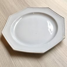 画像3: クレイユエモントロー　オクトゴナル　ブルーグレー皿 (3)