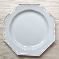 画像2: クレイユエモントロー　オクトゴナル　ブルーグレー皿 (2)