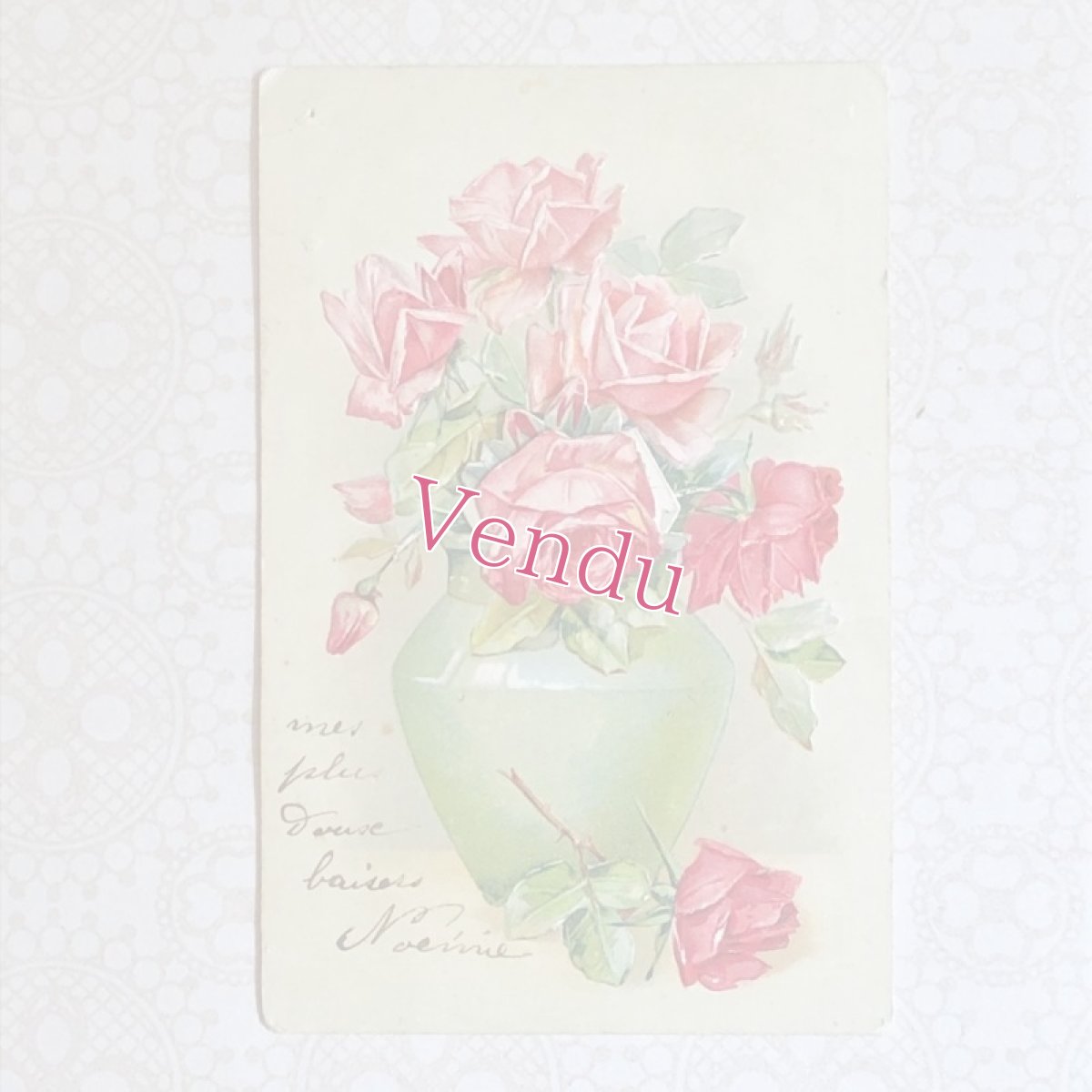 画像1: 薔薇と花瓶の仕掛けポストカード (1)