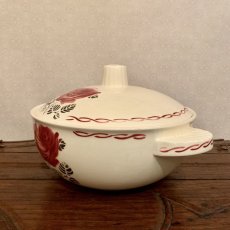 画像6: バドンヴィレー　薔薇柄陶器のスーピエール (6)