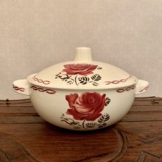 画像4: バドンヴィレー　薔薇柄陶器のスーピエール (4)