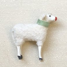 画像3: 羊の置物　ブルーのリボン (3)