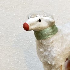 画像4: 羊の置物　ブルーのリボン (4)