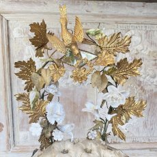 画像6: グローブ・ド・マリアージュ　メタルゴールド装飾・陶器の花の装飾の台座 (6)