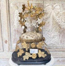 画像2: グローブ・ド・マリアージュ　メタルゴールド装飾・陶器の花の装飾の台座 (2)
