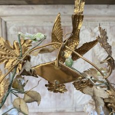 画像12: グローブ・ド・マリアージュ　メタルゴールド装飾・陶器の花の装飾の台座 (12)