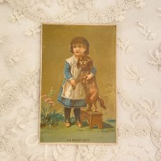 画像8: 少女と犬のクロモスカード　４枚セット (8)