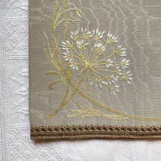 画像6: アリウムの白い花の刺繍ブックカバー (6)