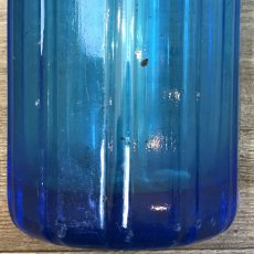 画像10: ソーダサイフォン　ブルーエッチングガラス　円柱形 (10)