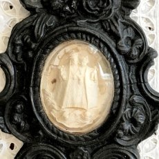 画像2: ナポレオン３世ガラスドーム木製フレーム (2)