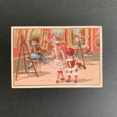 画像1: ボンマルシエトレードカード Musée de Louvre 少女達と絵画 (1)