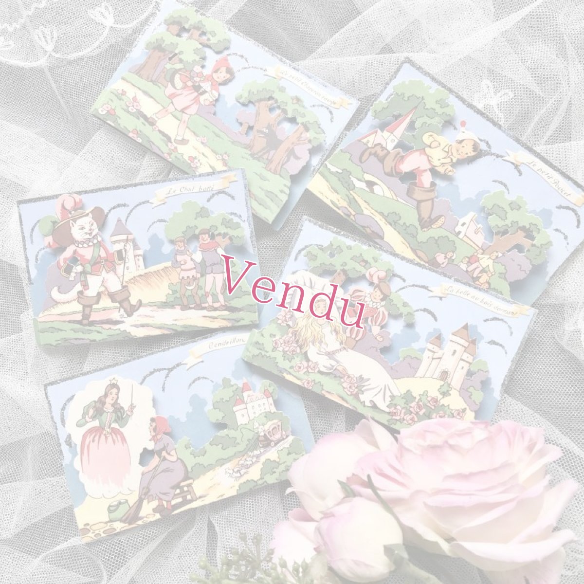 画像1: 童話の立体ポストカード 5枚セット (1)