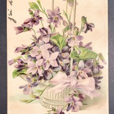 画像2: スミレの花籠 ポストカード (2)