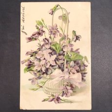 画像1: スミレの花籠 ポストカード (1)