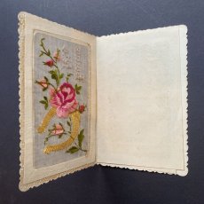 画像4: シルクの薔薇の刺繍見開きカード (4)