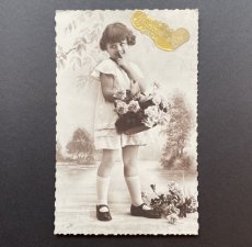 画像8: セピア色の少女達のポストカード4枚セット (8)