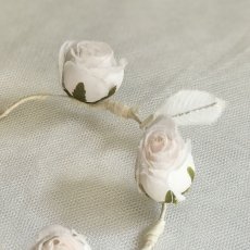 画像4: 白い薔薇の花冠　ドール用 (4)