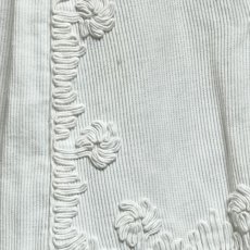 画像14: コットンピケのコード刺繍ベビードレス (14)