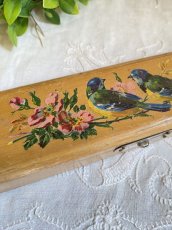 画像5: 小鳥と野バラの木製ペンケース (5)
