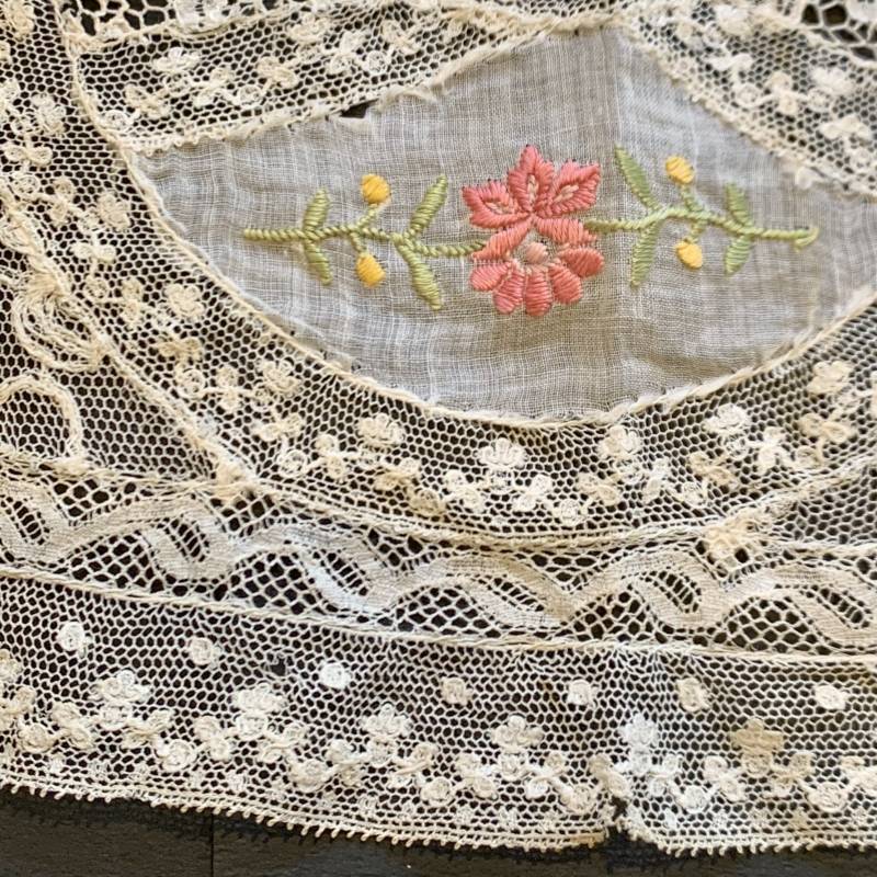 訳あり品送料無料 アンティークノルマンディーレース 小さめドイリー