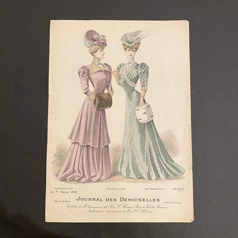 ファッションプレート Journal Des Demoiselles 2人の淑女 D Torico Lore