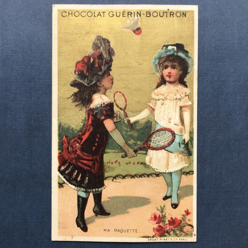 バドミントンをする女の子たちのトレードカード Toricolore